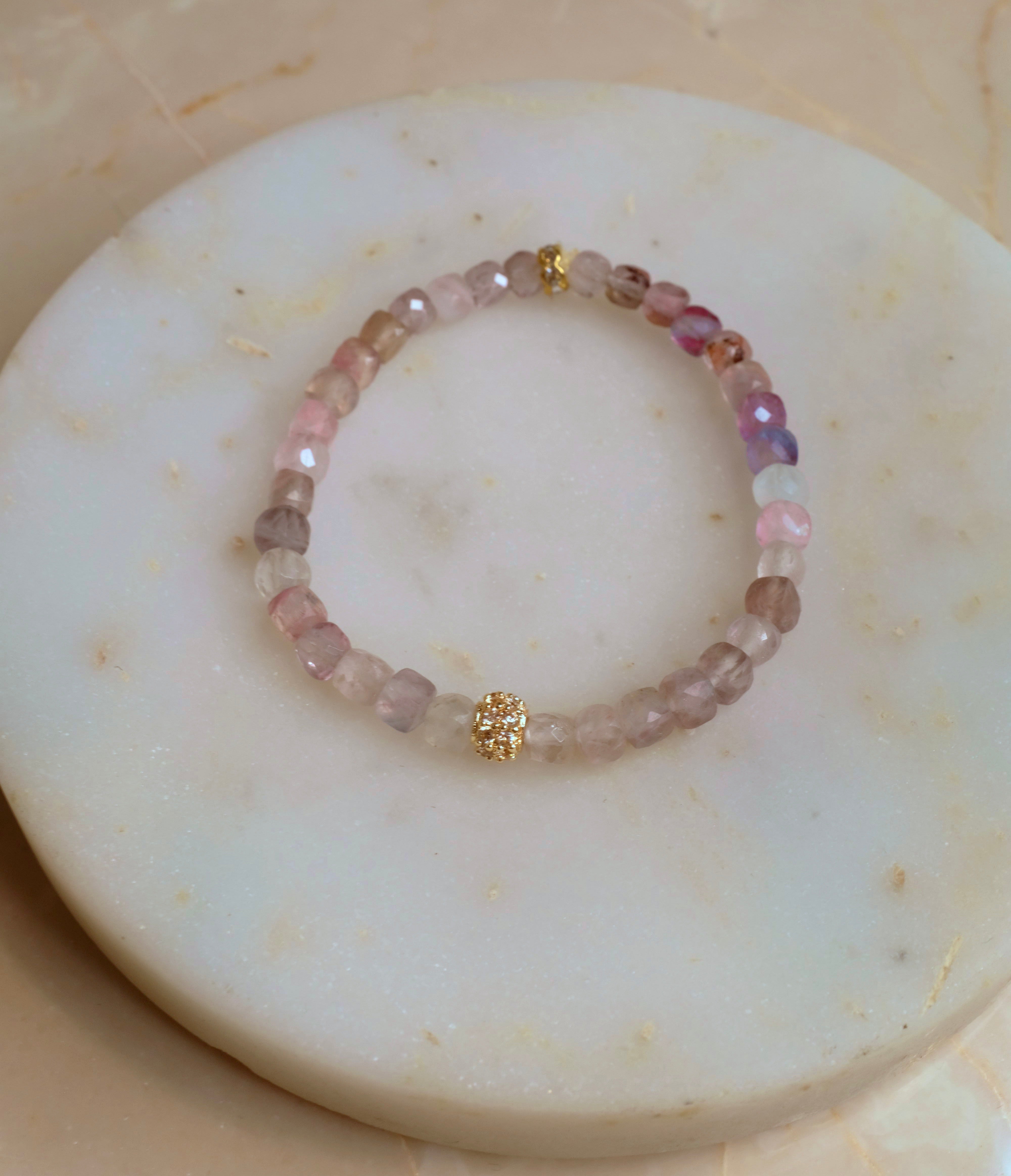 Super Seven Gold Dust Gemstone Bracelet