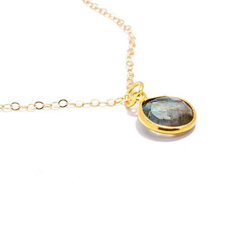 Gemstone Necklace in Labradorite