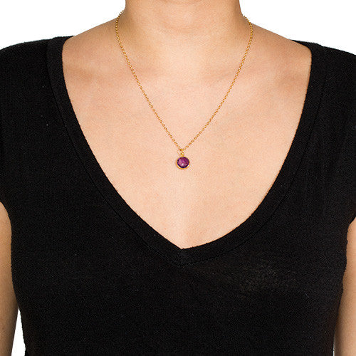Gemstone Necklace in Amethyst